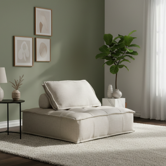 Sillón compacto para salón estrecho y piso pequeño