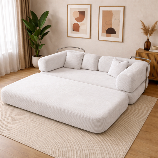 Sofá cama compacto Ulises para invitados en piso pequeño