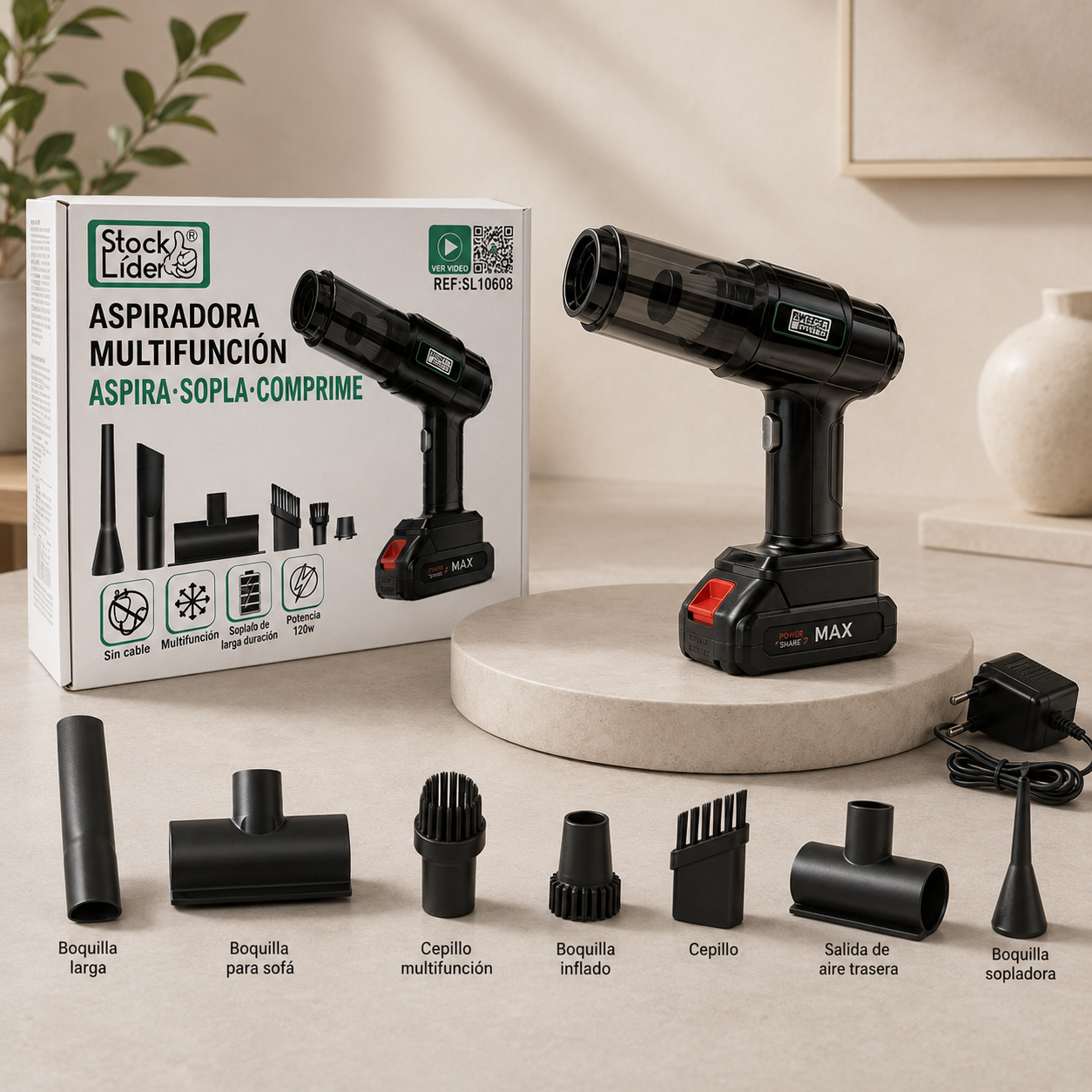 Aspiradora para suelos, muebles y tapicerías