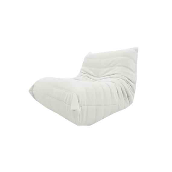 Sofá comprimido Oruga - sofá en caja ergonómico blanco, sillón individual compacto en caja para espacios pequeños