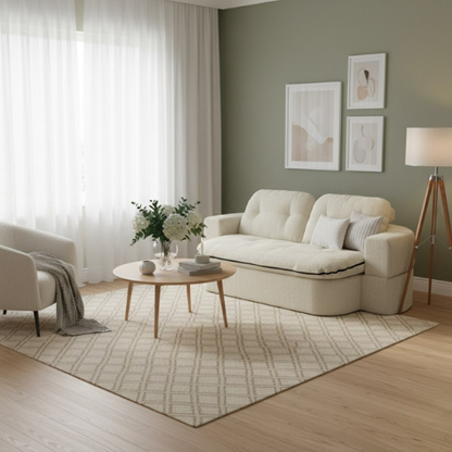 Sofá comprimido Kangoo - sofá en caja compacto blanco en salón moderno para pisos pequeños